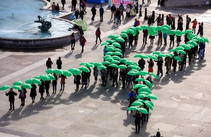 Green ribbon umbrellas campaigns