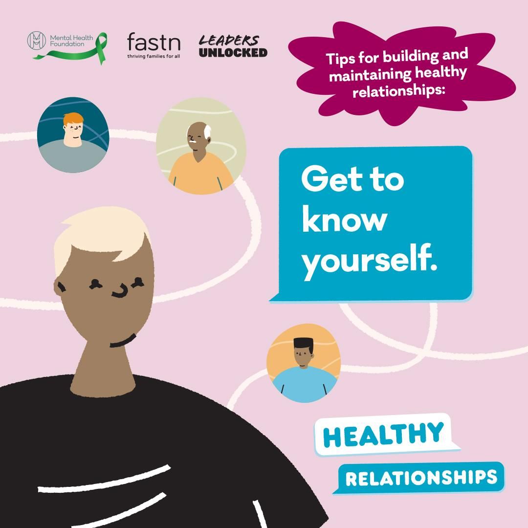 Graphic with top tips to maintain healthy relationships