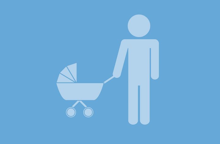 Man and buggy graphic