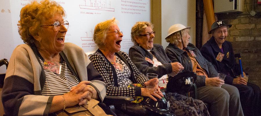 Older people laughing