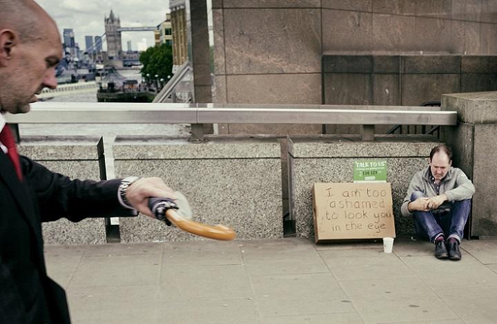 Image of a homeless person on the streets of London