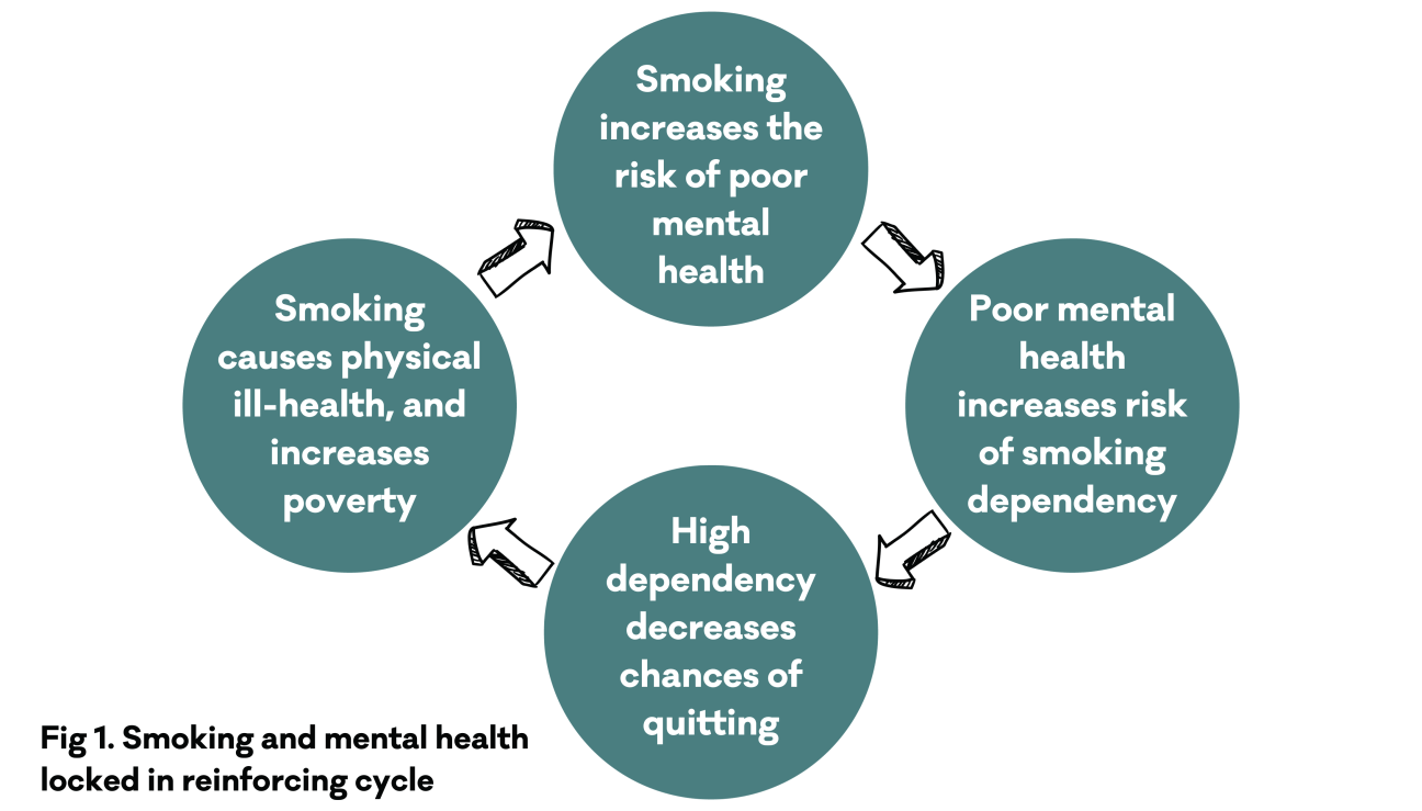 Smoking and mental health cycle - flowchart
