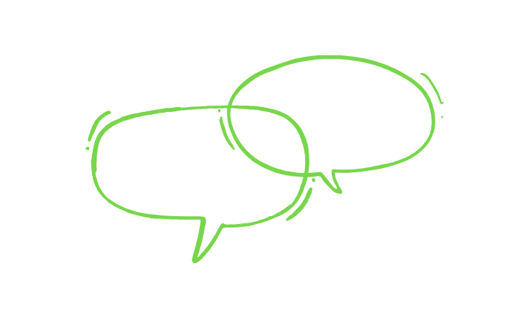 Speech bubbles illustration