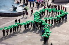 Green ribbon umbrellas campaigns