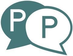 2 "P"s in speech bubbles. The Peer Education Project logo 