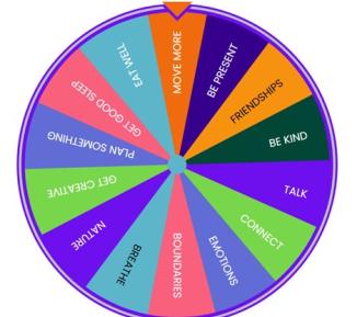 Spin the action wheel