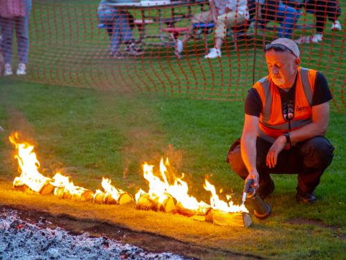 Firewalk being set alight