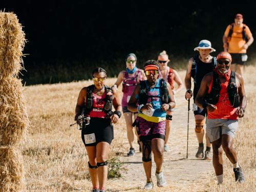 Group of people on a hike 