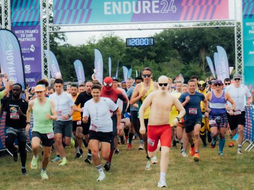 Runners at the Endure 24 start line