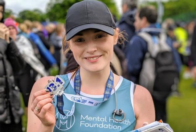 Photo of Jessica Parish Edin with her medal