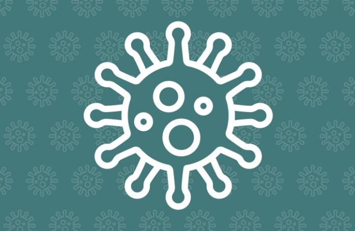 Graphic symbolises the COVID-19 virus