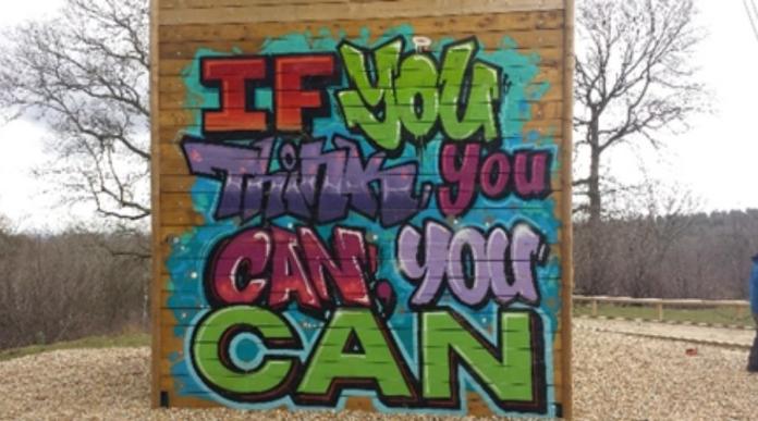 Graffiti of the phrase 'If you think you can, you can'