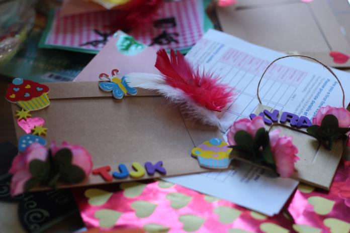 Image of some crafts from the Young Mums Together programme