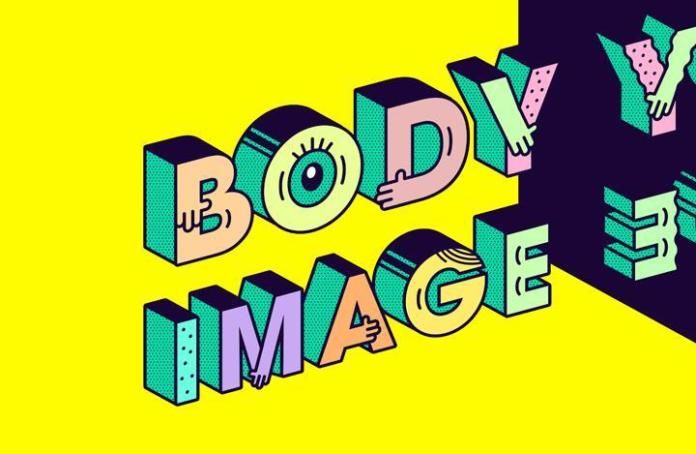 Colourful graphic with the text 'body image'