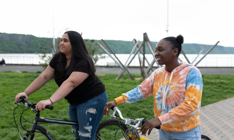 Photo of children riding bikes