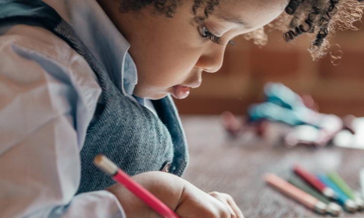 Image of a child drawing