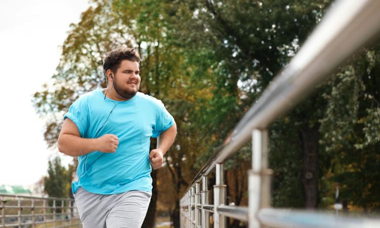 Man running outdoors