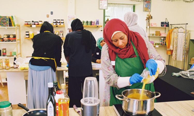 women cooking together