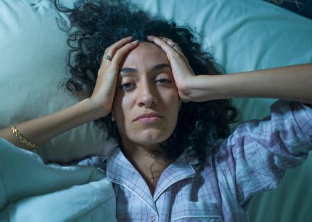 Woman looking stressed