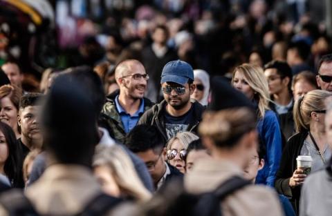 Crowd of people on the street